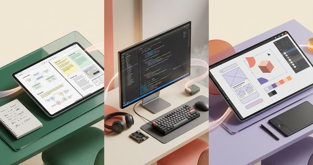 Student Software tools for learning, coding, design, and creative academic work
