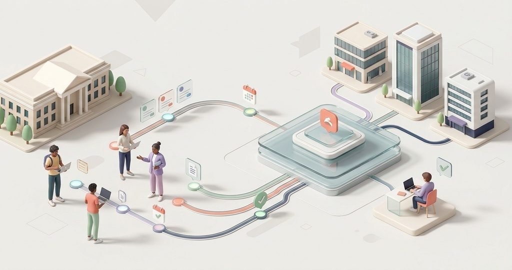 Student Placement Software connecting university students with internship employers through a modern placement management system